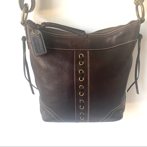 Coach Handbags - COACH CHOCOLATE BROWN LEATHER CROSSBODY BAG PURSE